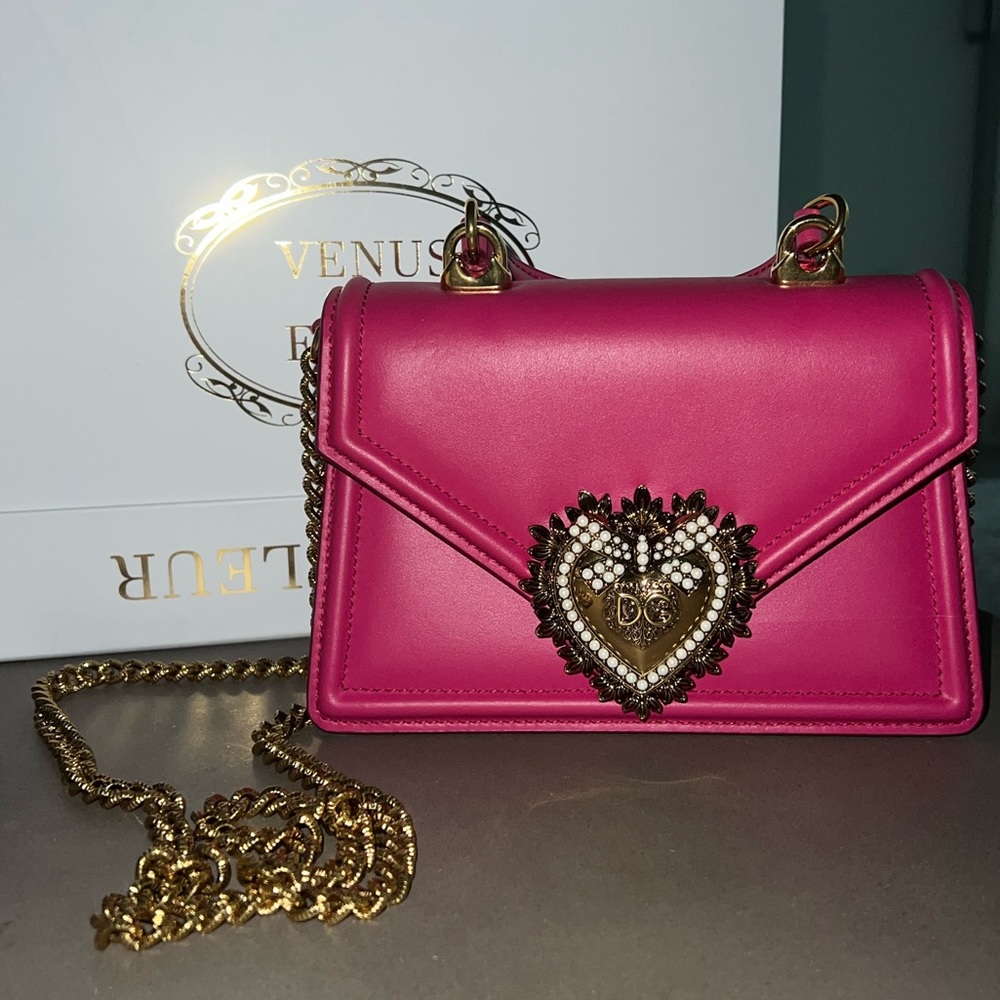 Dolce & Gabbana D&G Small Devotion Bag in Fuchsia Brand New Never Used